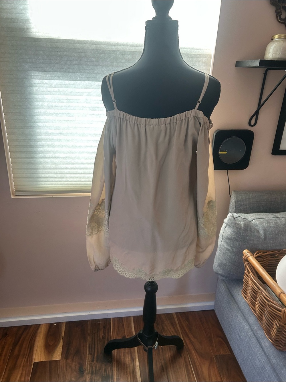 Women's Off-Shoulder Long Sleeve Blouse Silk